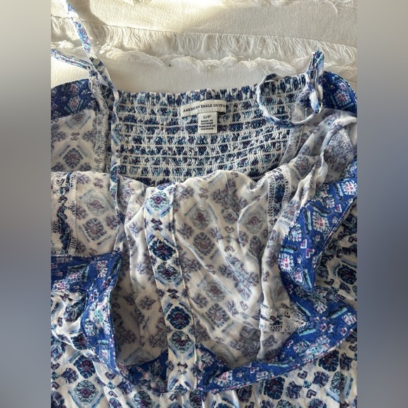 American Eagle Blue and White Romper - Picture 5 of 5